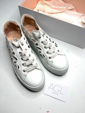 Attilio Giusti Leombruni White Sneakers Sz 38